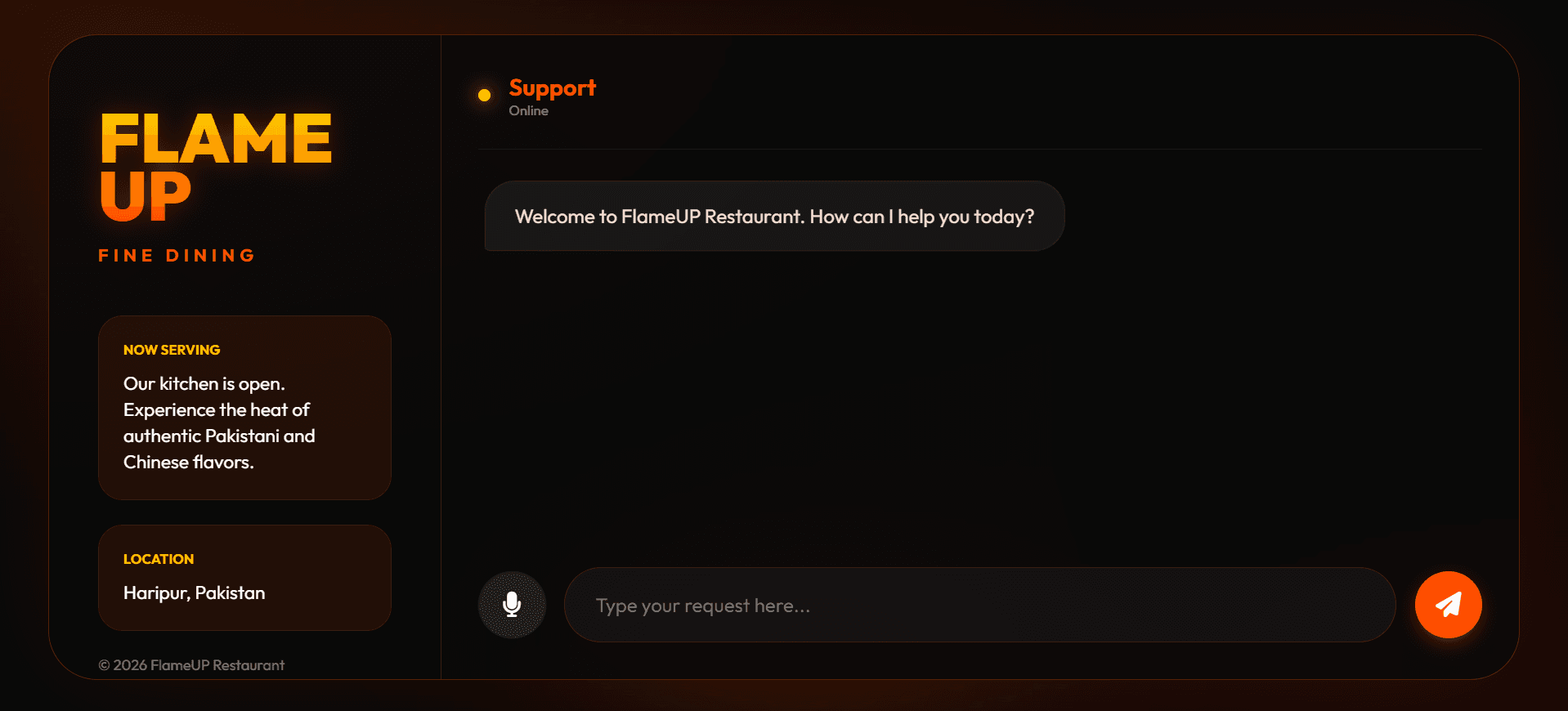 FlameUP: AI Restaurant Host